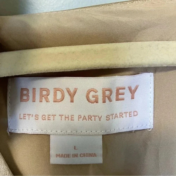 NWT Birdy Grey  Jesse Kimono Satin Dress in Gold - Picture 5 of 8